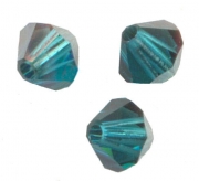TOUPIES SWAROVSKI® ELEMENTS
 4mm
BLUE ZIRCON satin
14 perles 