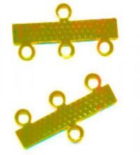 INTERCALAIRES. BARRETTE  3 RANGS OR 23 X 10 mm
X 5