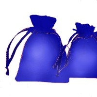 Pochettes Cadeau organza Bleu fonce 120x90mm
X 5
