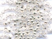 Intercalaires,perles à écraser argentées diamètre 3 mm<br />
Qte : 100 