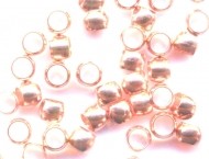  Intercalaires,perles à écraser rose dore diamètre 3 mm<br />
Qte : 100
