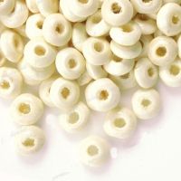  400 Perles en bois Rondelle blanc 3x6mm 
taille du trou = 1.6 mm