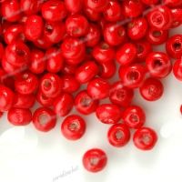1400 Perles en bois Rond rouge 
3x4mm ...taille du trou = 1.4 mm