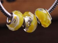 Perles Lampwork , perles de Murano et argent
   15 x 9 et trou 4.5
X 10  Perles
