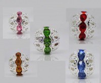 Boules rondes strass mixte 8 mm
X 10 