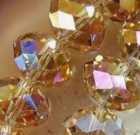 Perles  de cristal jonquil AB 4x6mm
X 96