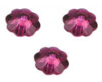 Perles fleur Swarovski
 fuchsia AB 6 mm ( 3700 )
X 10