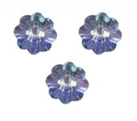 Perles fleur Swarovski
 light sapphire 6 mm ( 3700 )
X 10