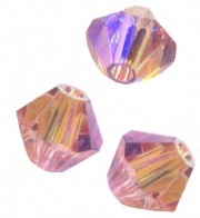 TOUPIES SWAROVSKI® ELEMENTS
 6 mm 
 LIGHT ROSE AB2X
 X 20 perles 