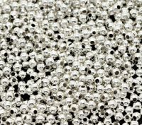 Perles Intercalaires Lisses Rondes Argentées 2mm
X 3000