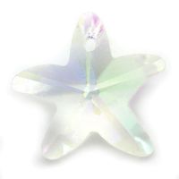 Breloques Pendentifs étoile de mer Cristal Verre  AB 14x14mm 
X 2