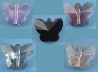 5 Mixte Perles Papillon Cristal Quartz 15x12mm