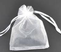 Pochettes cadeau Organza Blanc 160x130 mm
X 5