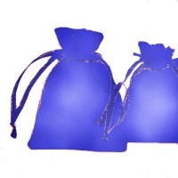  Pochettes Cadeau organza Bleu rose 70x90mm
X 5