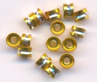 Perles Cylindre d'Aluminium jaune Argenté 4x6mm 
taille du trou = 2 mm
Qte : 20