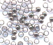 Intercalaires,perles à écraser noir diamètre 3 mm<br />
Qte : 100