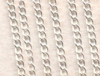 Chainette maille argent ep: : 3.1 x 2.4 mm 
5 metres