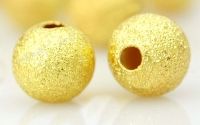 Perles boules Scintillantes Dorées 5mm 
taille du trou = 1 mm
Qte : 10 