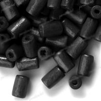 450 Perles en bois Tube noir
 8x5mm ..taille du trou = 1.6 mm