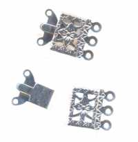 Fermoir bijoux filigrane 3 rangs 15 x 10 mm argent
X 30