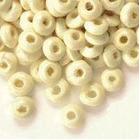 400 Perles en bois Rondelle blanc 3x6mm 
taille du trou = 1.6 mm
