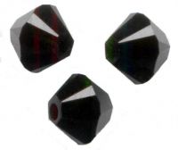  Toupies en crystal 4 mm
noir ( Jet )
X 100 