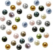 Mixte Couleurs Perles Nacrées en Verre Ronde 8mm 
X 50 Perles