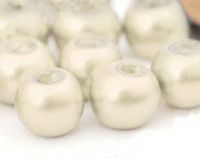 Perles Nacrées  Rondes ivoire
 4mm 
X 50
