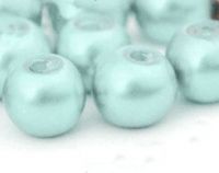 Perles Nacrées  Rondes bleu leger 4mm 
X 50