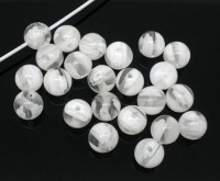 Perles  Lampwork Rondes
  8mm ..taille du trou = 1.5 mm
X 10