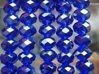 Perles bleues 4x6mm dark sapphire 
X 98
