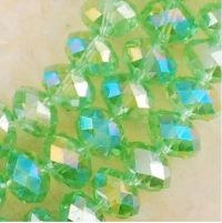 Perles de cristal  4x6mm vert AB
X 98