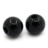 Perles  Acrylique Rondes Noir
Taille du trou 0.8 mm 
 4mm 
X 100