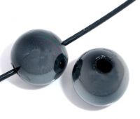 Perles rondes Acrylique Noir 
10mm............Taille du trou 1.2 mm 
X 10