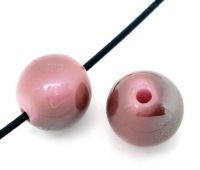 Perles rondes Acrylique Rose et Gris 10mm.......Taille du trou 1.2 mm 
X 10