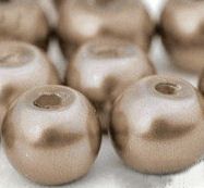 Perles  Nacrées Rondes Bronze 4 mm  
X 50