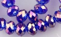  Perles 6 x 4mm, perles de Cristal
sapphire AB
X 100