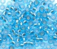 Rocailles 2 mm taille 11/0
Aquamarine lined
X 10/12 gr 