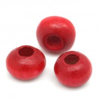 Perles  en Bois Rondes Plat Rouge 4x3mm
taille du trou = 1.4 mm
X 1000