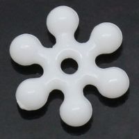 Perles Acrylique forme flacon de neige blanc 7x7mm 
X 50