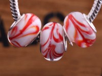 Perles Lampwork , perles de Murano et argent 
15 x 9 et trou 4.5 mm   
X 10