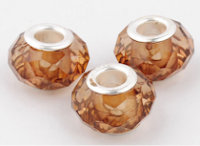 Perles Lampwork , perles de Murano et argent 
15 x 9 et trou 4.5  
X 10