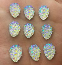  Gouttes 10x15mm crystal Scrapbooking a coller
x 5 