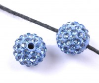 Boules rondes strass light sapphire disco 
10 mm
X 10