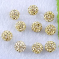  Boules rondes strass peridot disco 
10 mm
X 4