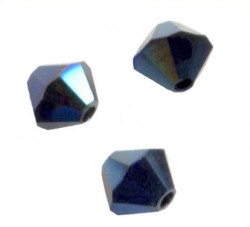 TOUPIES SWAROVSKI® ELEMENTS 4 mm  CRYSTAL METALLIC BLUE 2X/ 50 perles