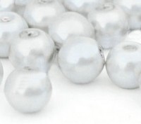 Perles Nacrée  Rondes white 8mm
X 25