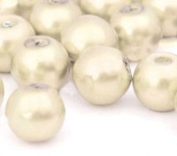  Perles Nacrée Rondes ivoire 8mm
X 25 