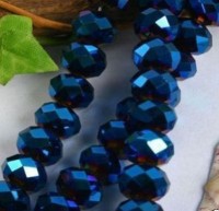  Perles cristal bleu dark sapphire AB 6x4mm
100pcs