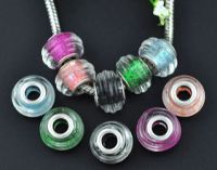 Perles Lampwork , perles de Murano et argent 
15 x 9 et trou 4.5mm
X 10 